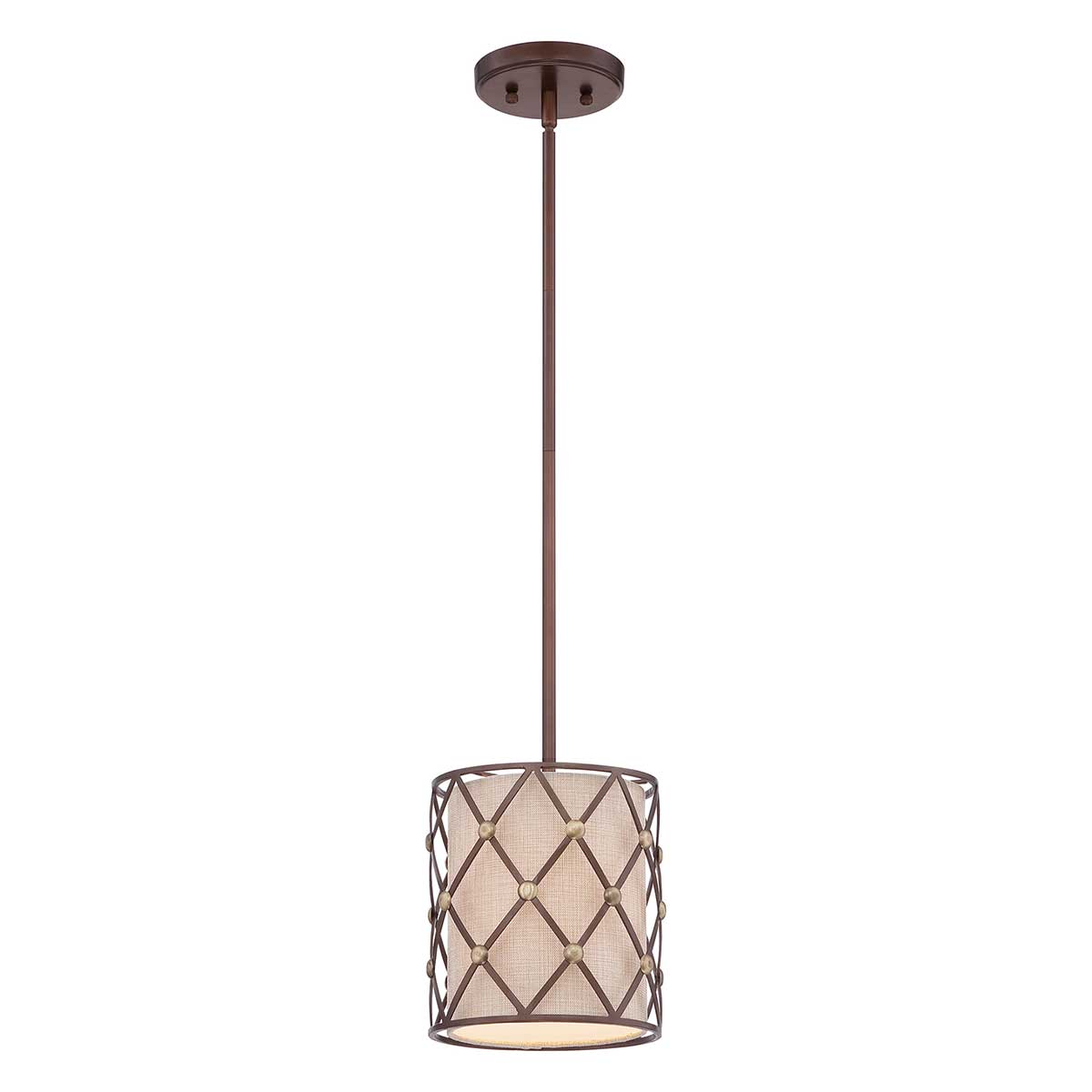 Brown Lattice 1/3/4Lt Pendant - Copper Canyon E27