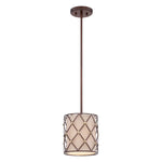 Brown Lattice 1/3/4Lt Pendant - Copper Canyon E27