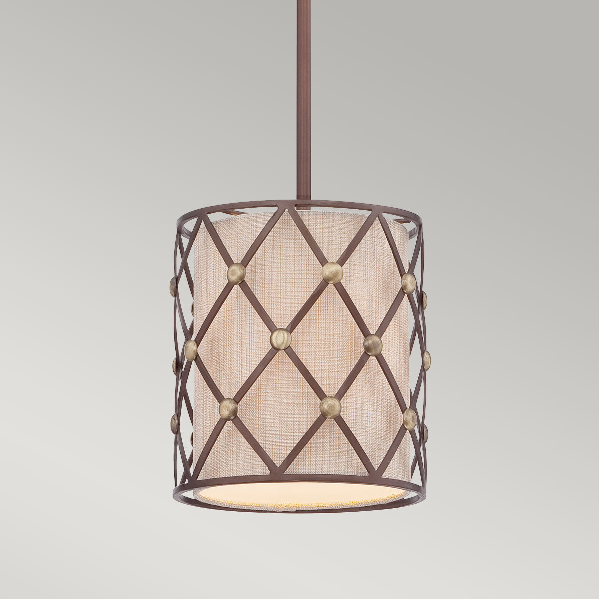 Brown Lattice 1/3/4Lt Pendant - Copper Canyon E27