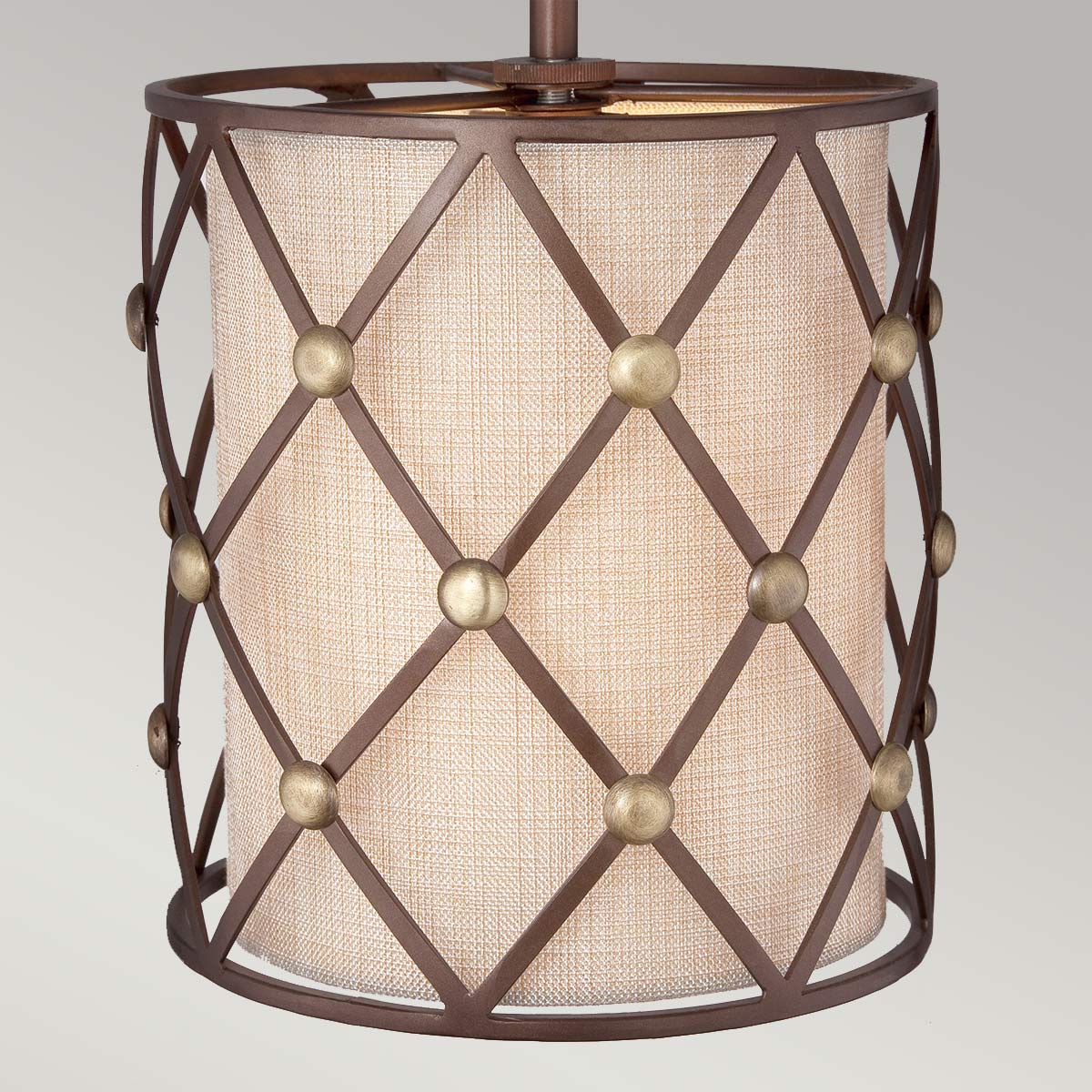 Brown Lattice 1/3/4Lt Pendant - Copper Canyon E27