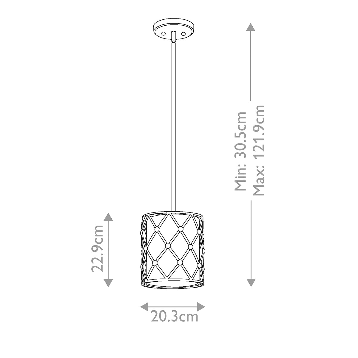 Brown Lattice 1/3/4Lt Pendant - Copper Canyon E27