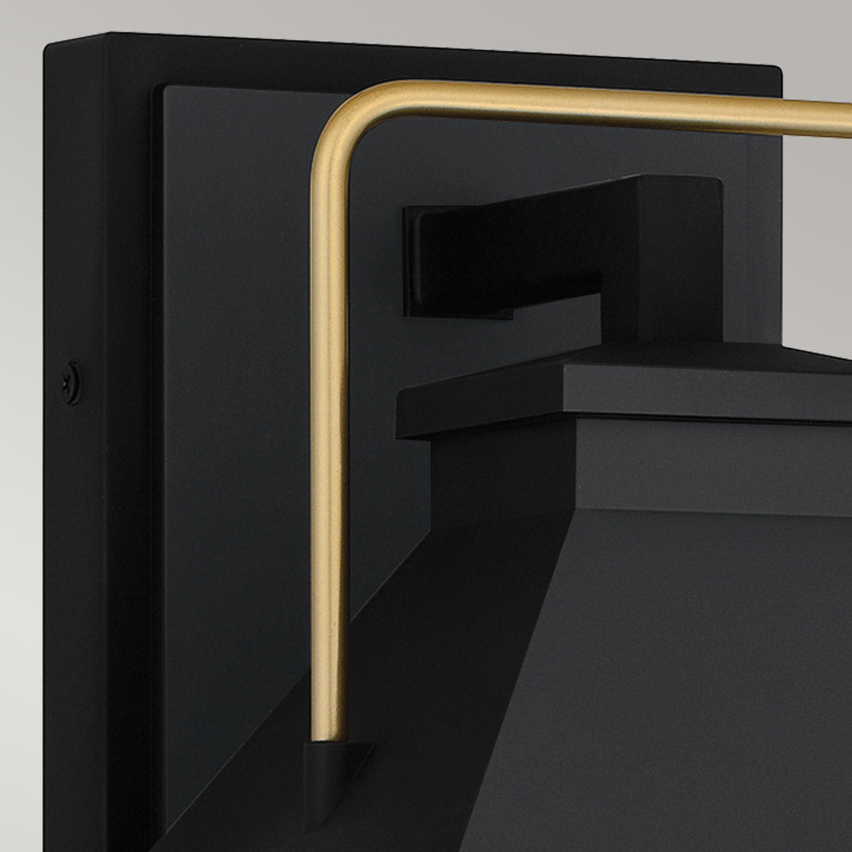 Quoizel Buckley Coastal 1 lt Outdoor Wall Lantern - Matt Black &amp; Brass Accent  IP44 E27