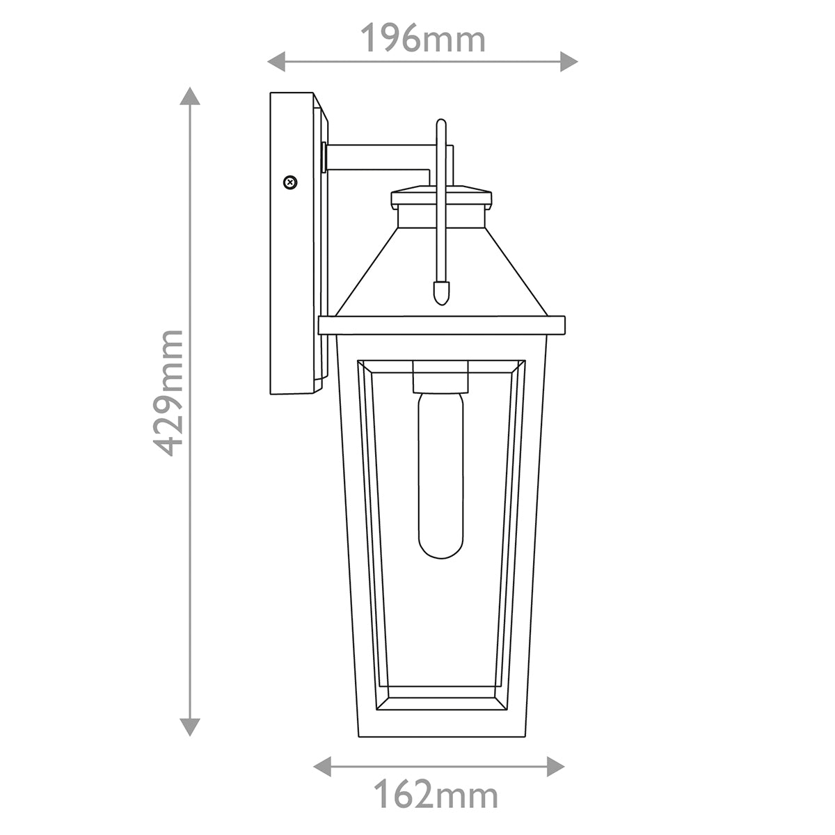 Quoizel Buckley Coastal 1 lt Outdoor Wall Lantern - Matt Black &amp; Brass Accent  IP44 E27