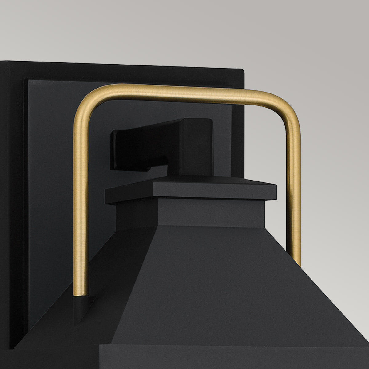 Quoizel Buckley Coastal 1 lt Outdoor Wall Lantern - Matt Black &amp; Brass Accent  IP44 E27
