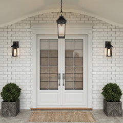Quoizel Buckley Coastal 1 lt Outdoor Wall Lantern - Matt Black &amp; Brass Accent  IP44 E27