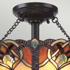 Cambridge 2 Light Large Semi-Flush - Vintage Bronze E27