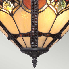 Cambridge 2 Light Large Semi-Flush - Vintage Bronze E27