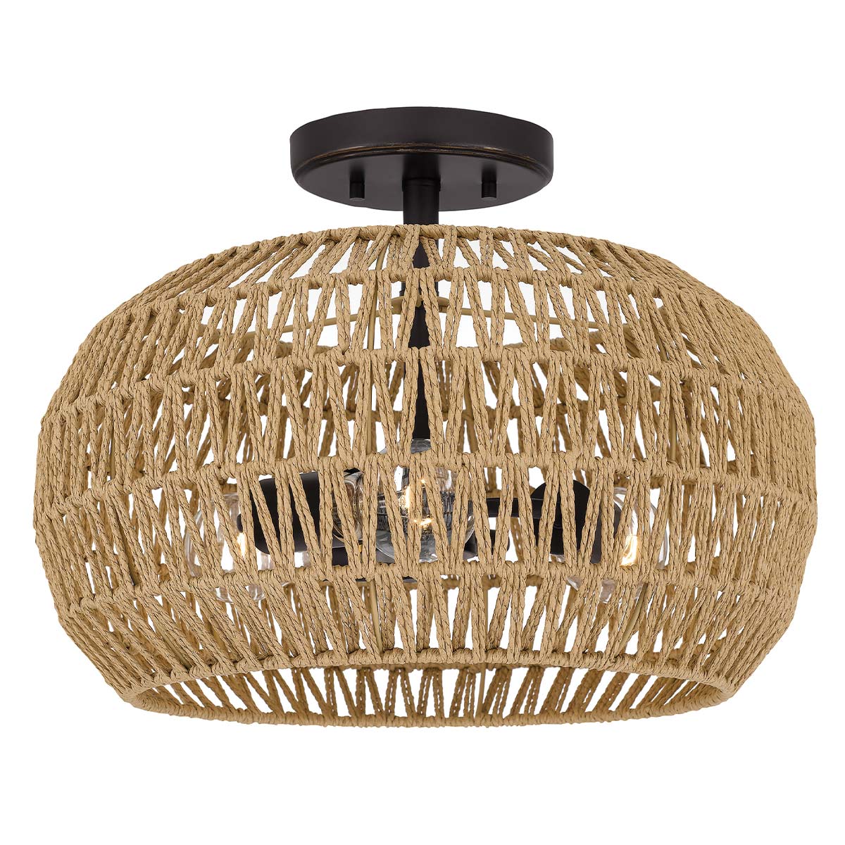 Quoizel Casablanca 3 lt Semi Flush - Palladian Bronze E27