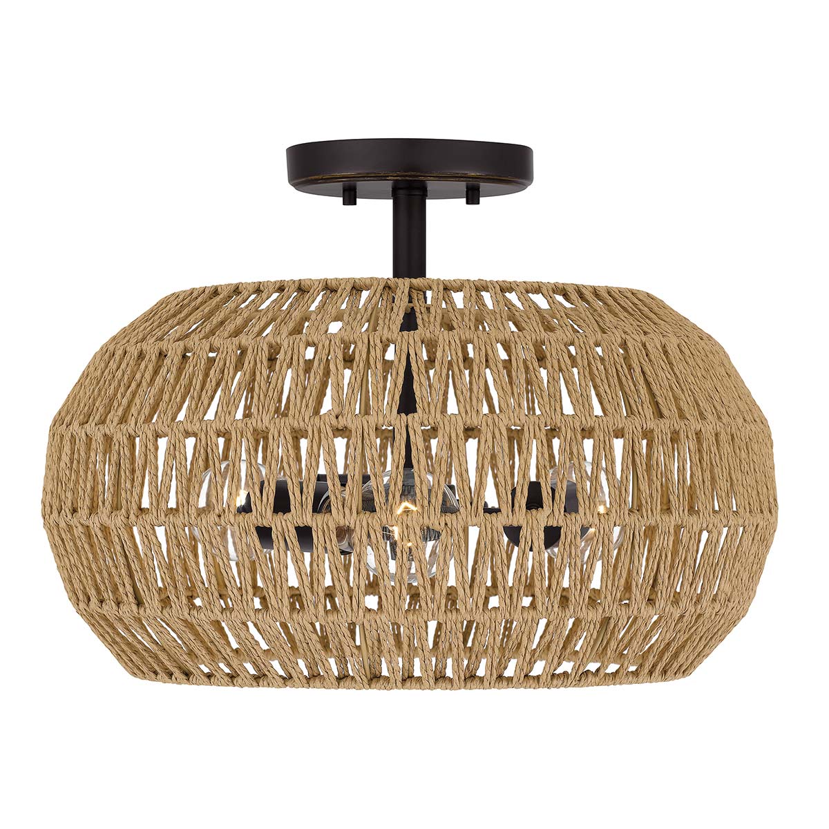 Quoizel Casablanca 3 lt Semi Flush - Palladian Bronze E27