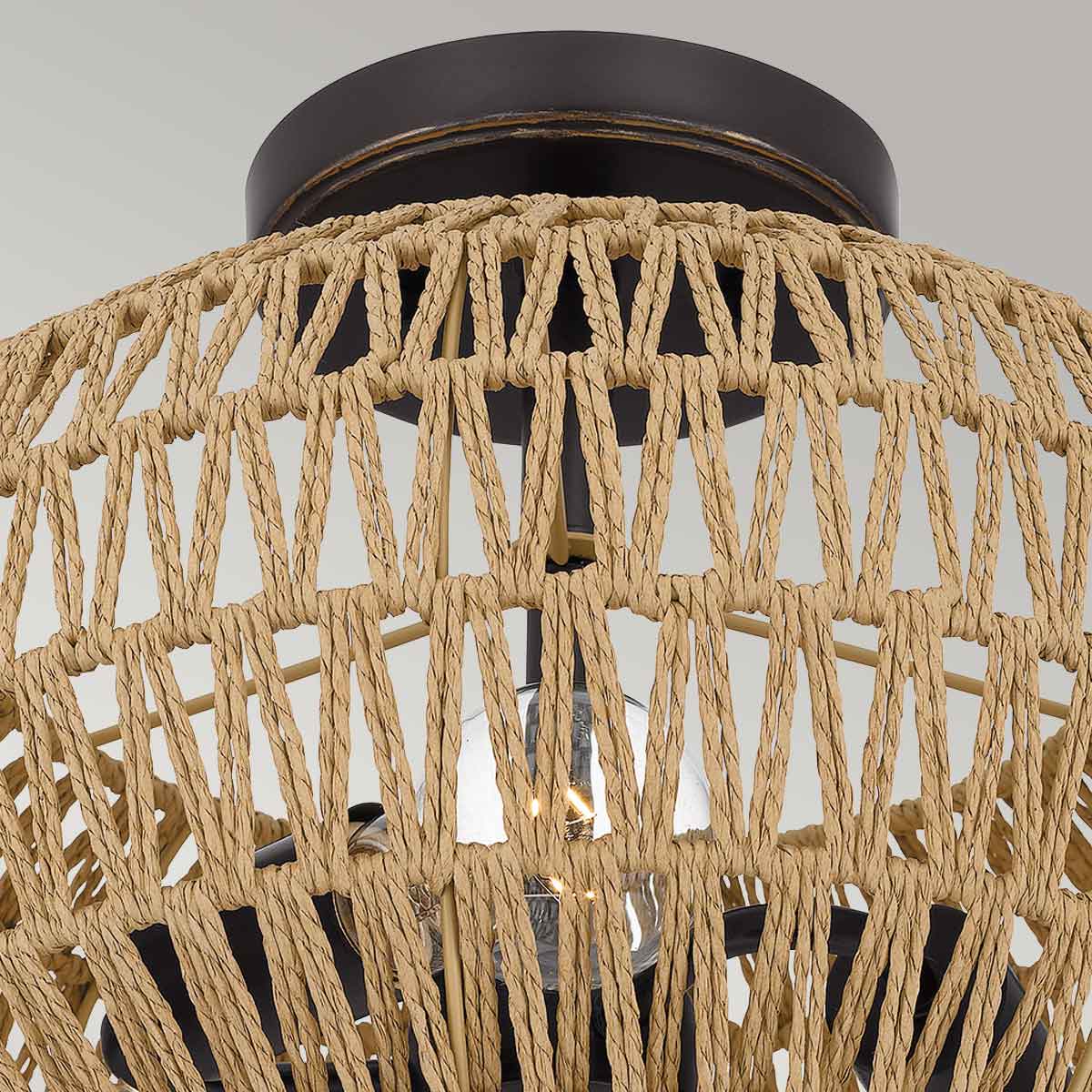 Quoizel Casablanca 3 lt Semi Flush - Palladian Bronze E27