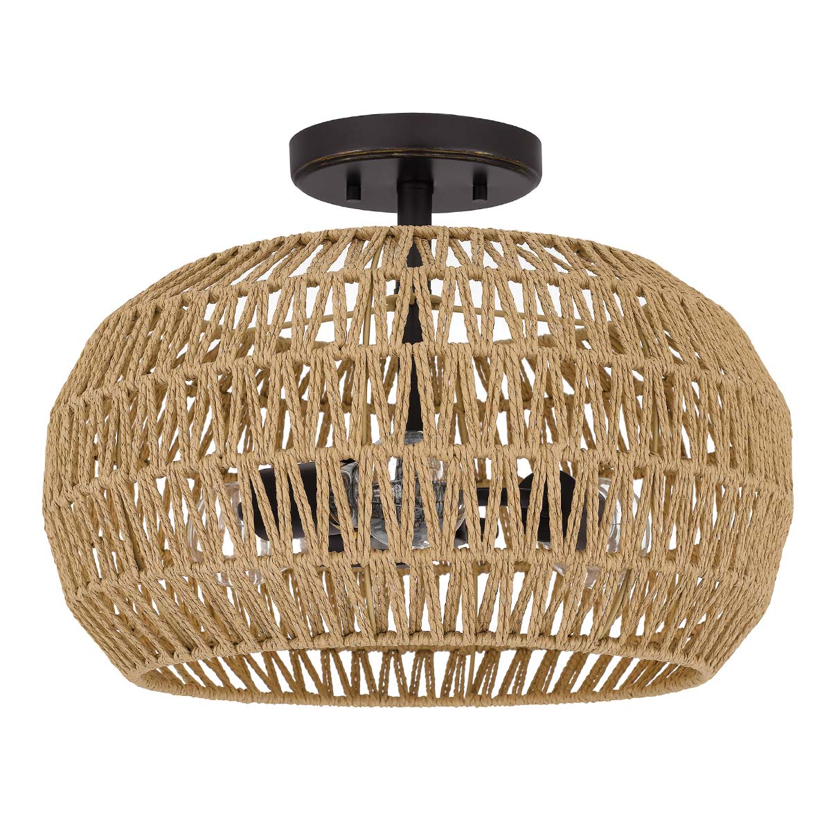 Quoizel Casablanca 3 lt Semi Flush - Palladian Bronze E27