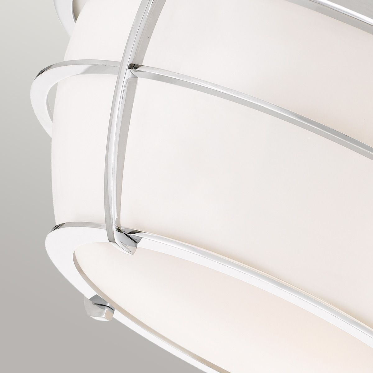 Chance 2Lt Flush Bathroom Light IP44 - Polished Chrome / Painted Natural Brass