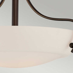 Chantilly 3 Light Semi-Flush Light - Palladian Bronze E27