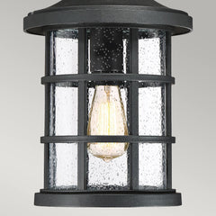 Crusade 1 Light Chain Lantern - Earth Black IP44 E27