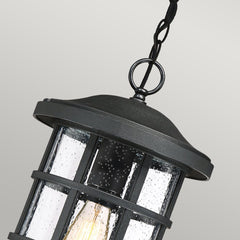 Crusade 1 Light Chain Lantern - Earth Black IP44 E27