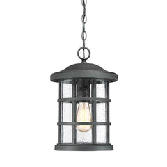 Crusade 1 Light Chain Lantern - Earth Black IP44 E27