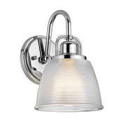 Dublin 1Lt Bathroom Wall Light IP44 – Polished Chrome/ Natural Brass