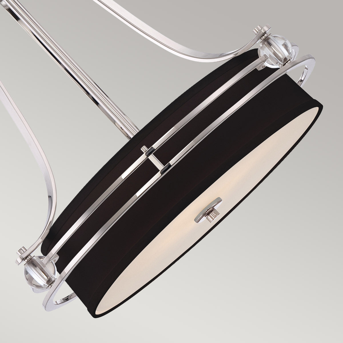 Gotham 4 Light Pendant - Imperial Silver/ Brushed Brass E27