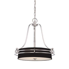 Gotham 4 Light Pendant - Imperial Silver/ Brushed Brass E27