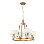 Uptown Gotham 4Lt Multi-Arm Pendant - Brass/Silver