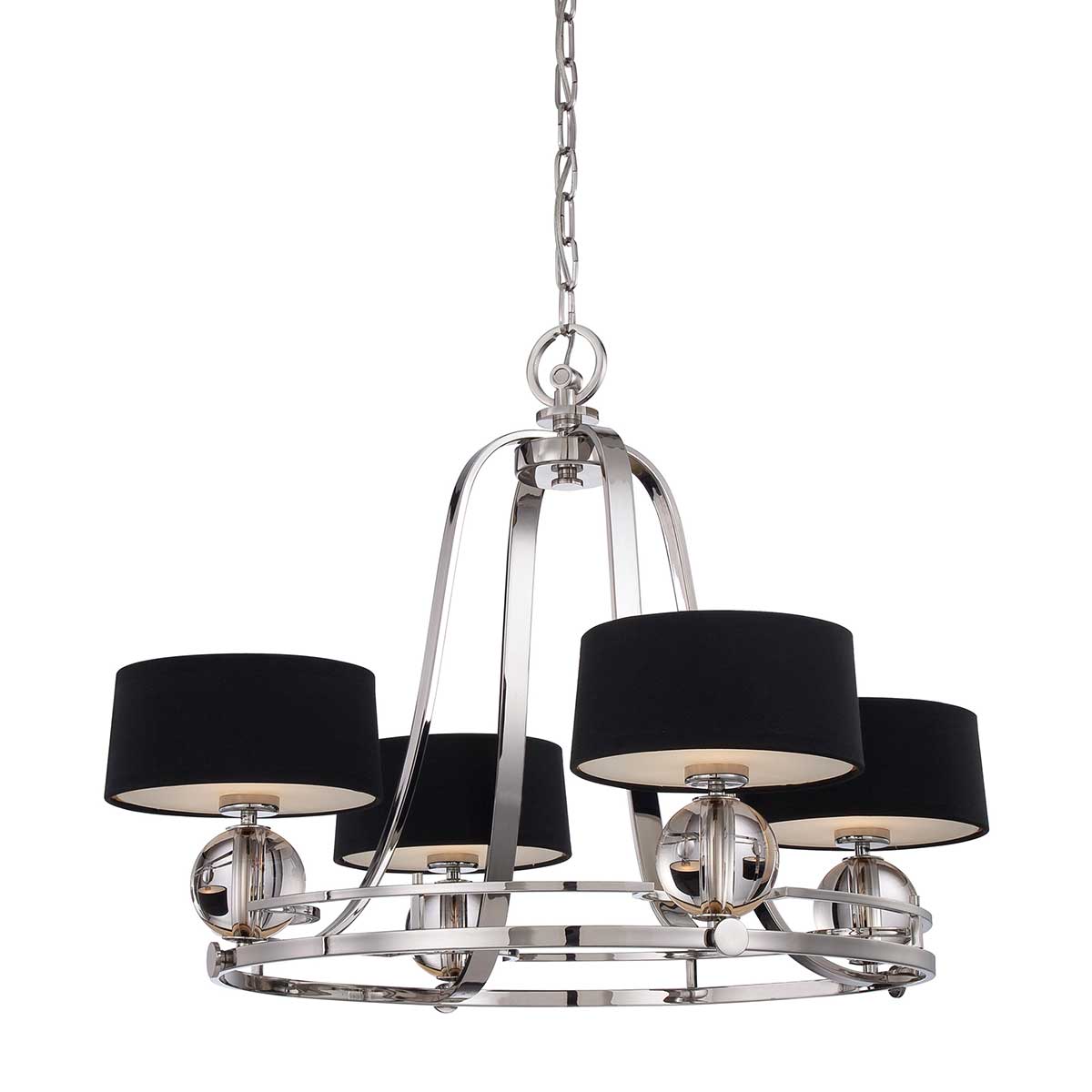 Uptown Gotham 4Lt Multi-Arm Pendant - Brass/Silver
