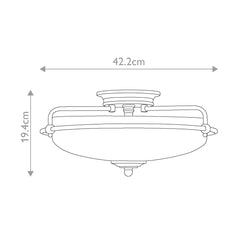 Griffin 3 Light Flush - In Various Finishes E27