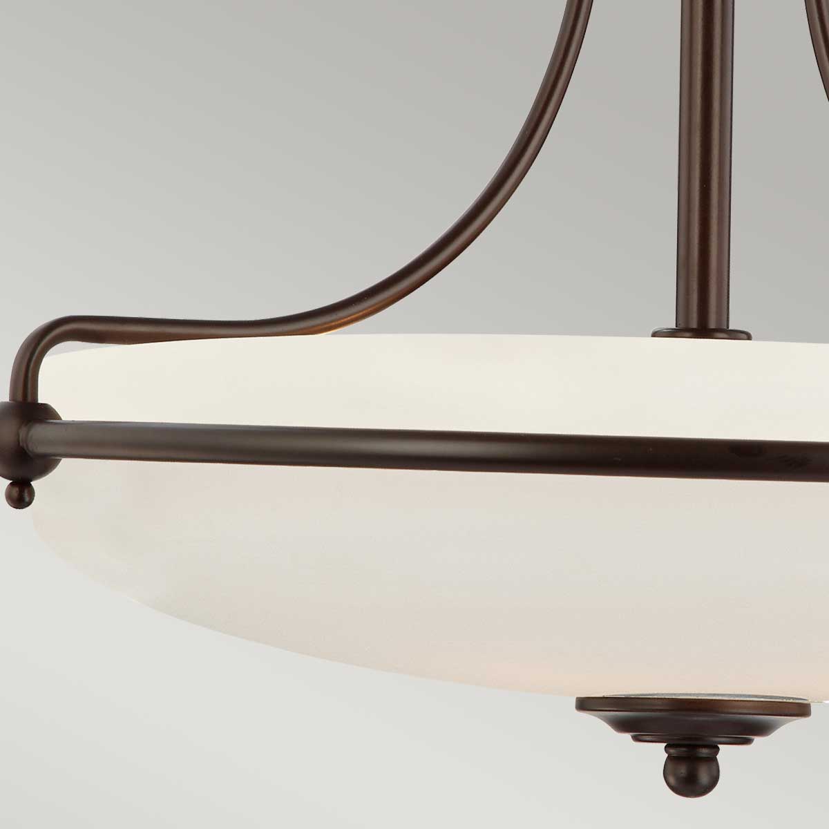 Griffin 3/4Lt Semi-Flush - In Various Finishes E27