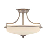 Griffin 3/4Lt Semi-Flush - In Various Finishes E27