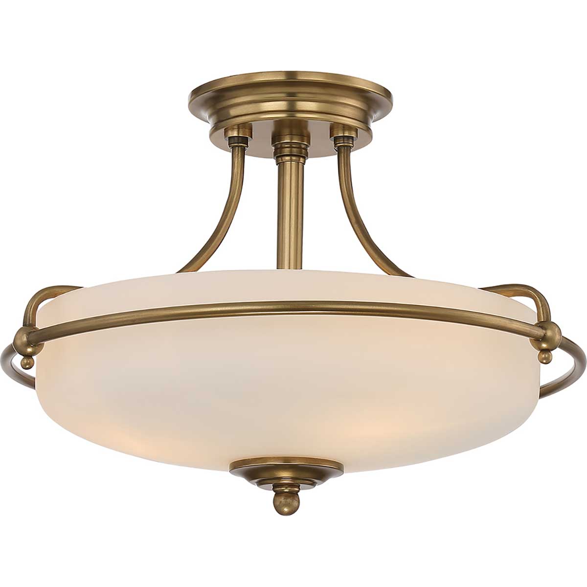 Griffin 3/4Lt Semi-Flush - In Various Finishes E27