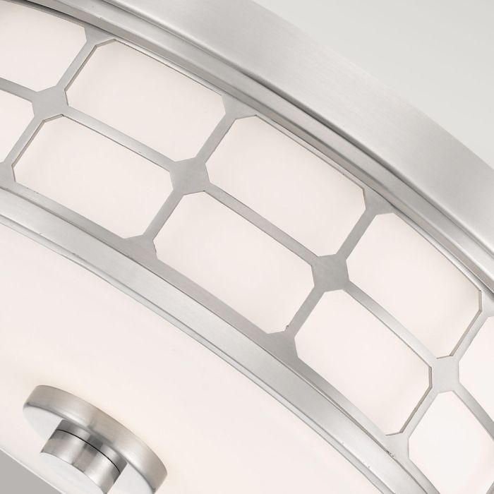 Guardian 2Lt Flush IP44 - Brushed Nickel / Painted Natural Brass
