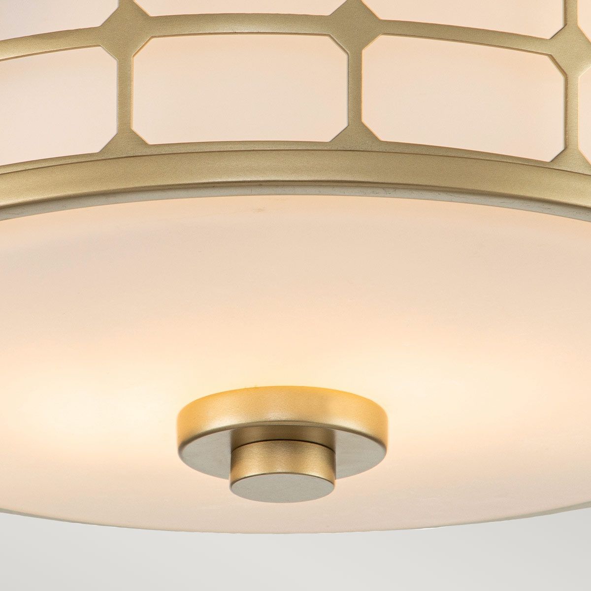 Guardian 2Lt Flush IP44 - Brushed Nickel / Painted Natural Brass