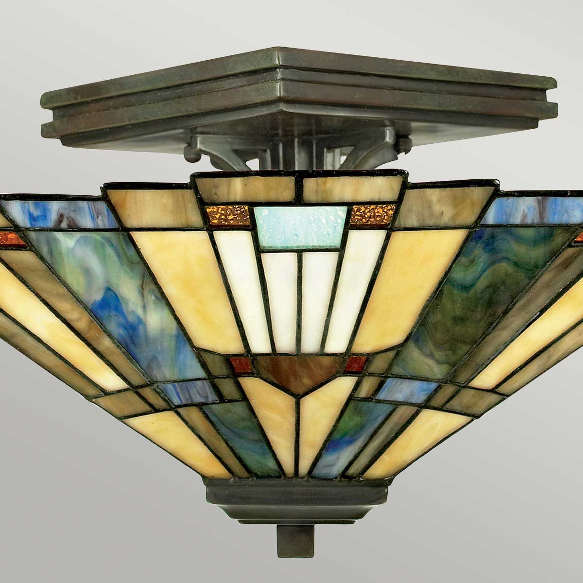 Inglenook 2 Light Semi-Flush - Valiant Bronze E27