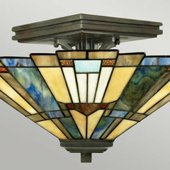 Inglenook 2 Light Semi-Flush - Valiant Bronze E27