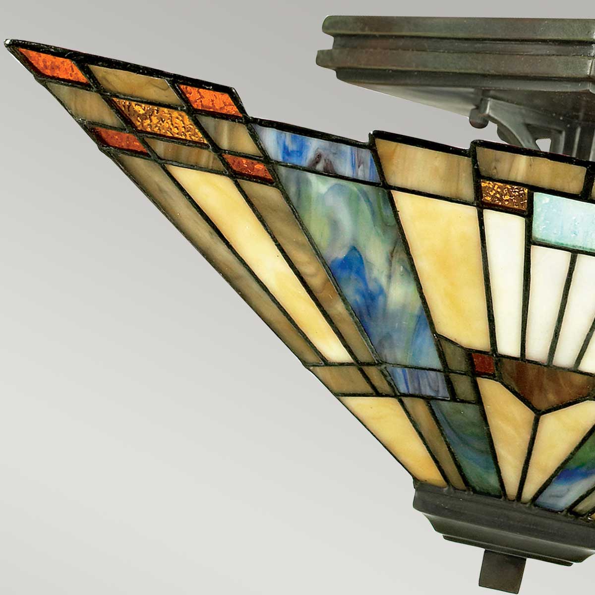 Inglenook 2 Light Semi-Flush - Valiant Bronze E27