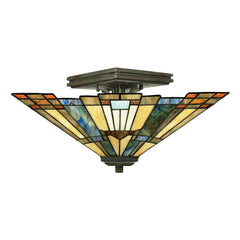 Inglenook 2 Light Semi-Flush - Valiant Bronze E27