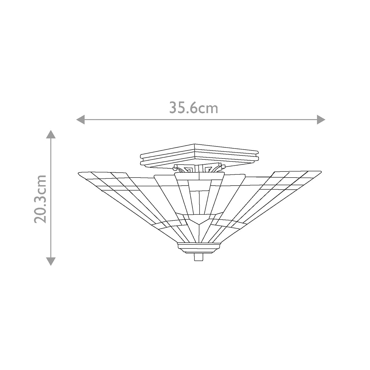 Inglenook 2 Light Semi-Flush - Valiant Bronze E27