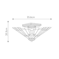 Inglenook 2 Light Semi-Flush - Valiant Bronze E27