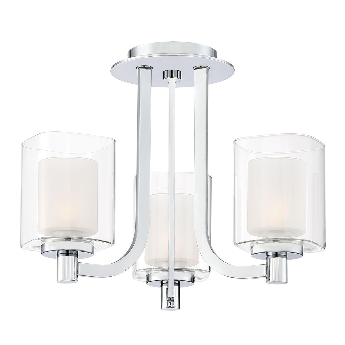 Kolt 3 Light Semi-Flush IP44 - Polished Chrome