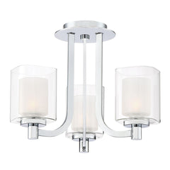 Kolt 3 Light Semi-Flush IP44 - Polished Chrome