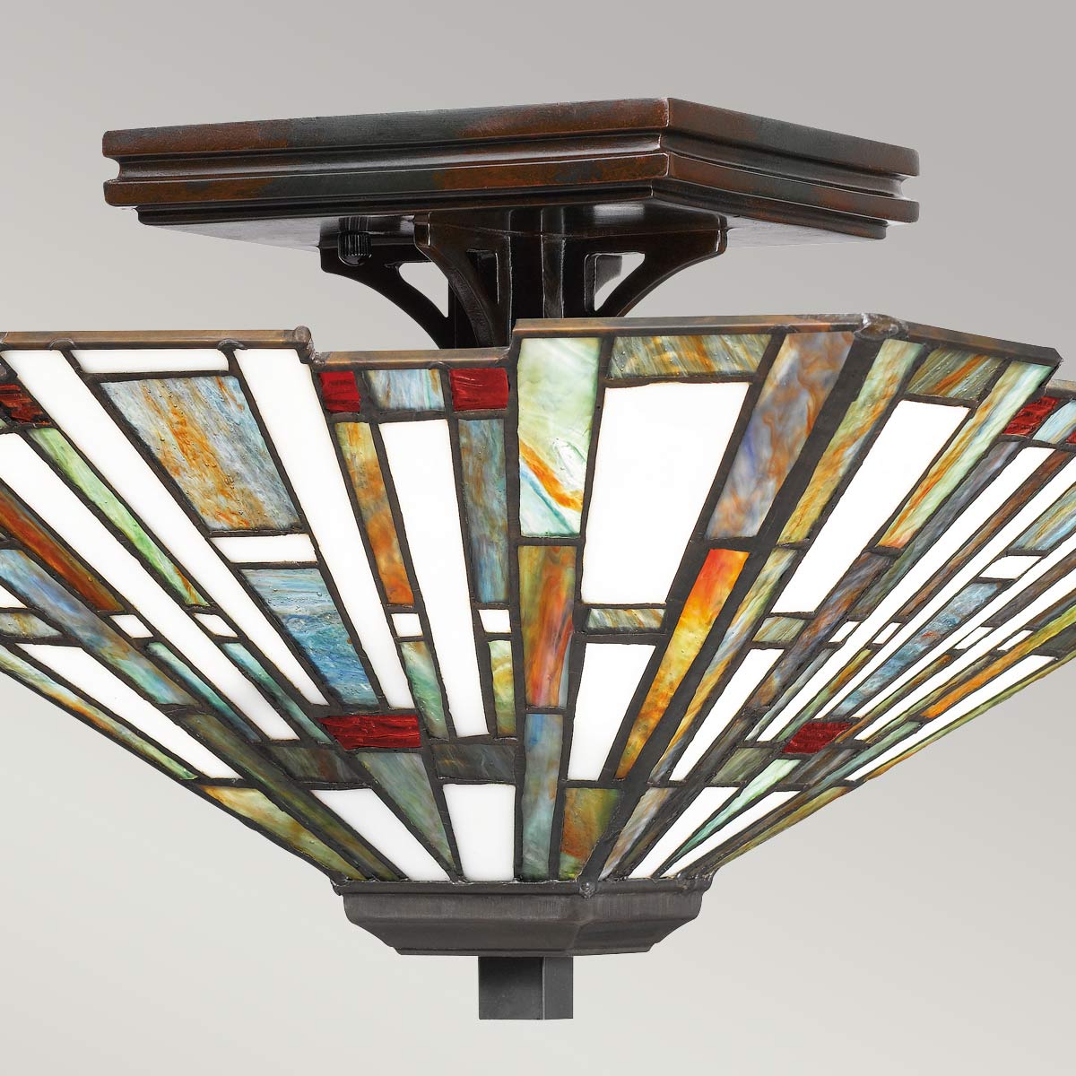 Maybeck 2 Light Flush - Valiant Bronze E27