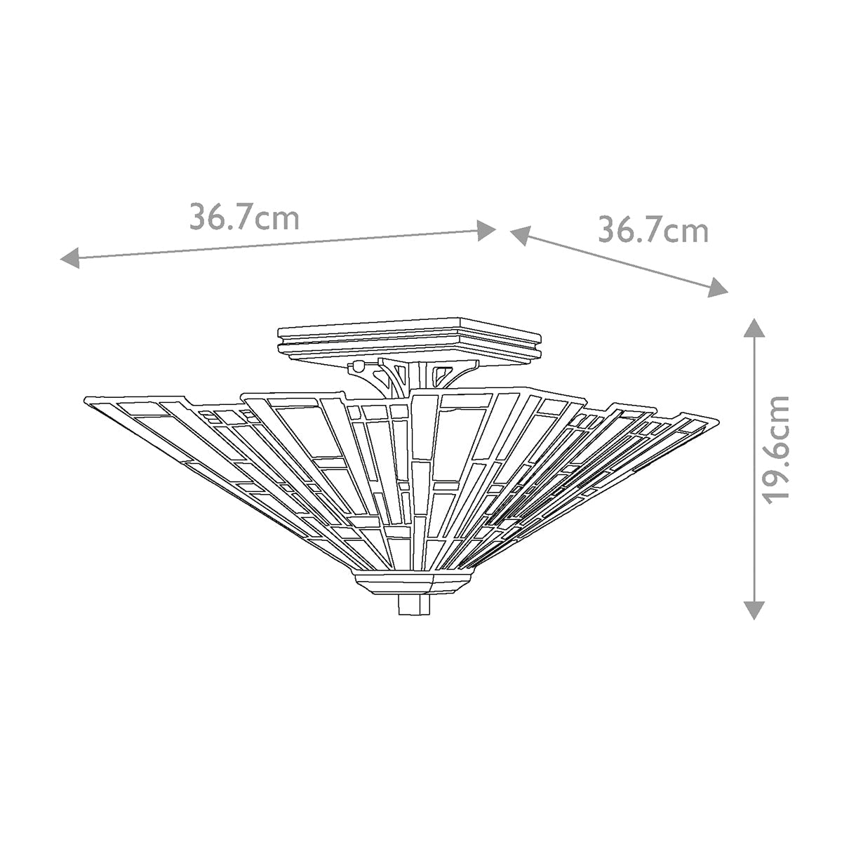 Maybeck 2 Light Flush - Valiant Bronze E27