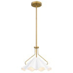 Quoizel Mejia 1 lt Pendant - Aged Brass, Textured White Steel Shade E27