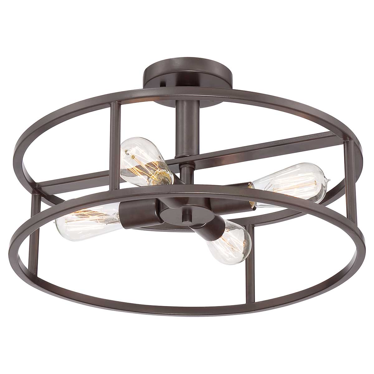 New Harbor 4 Light Semi-Flush - Western Bronze E27