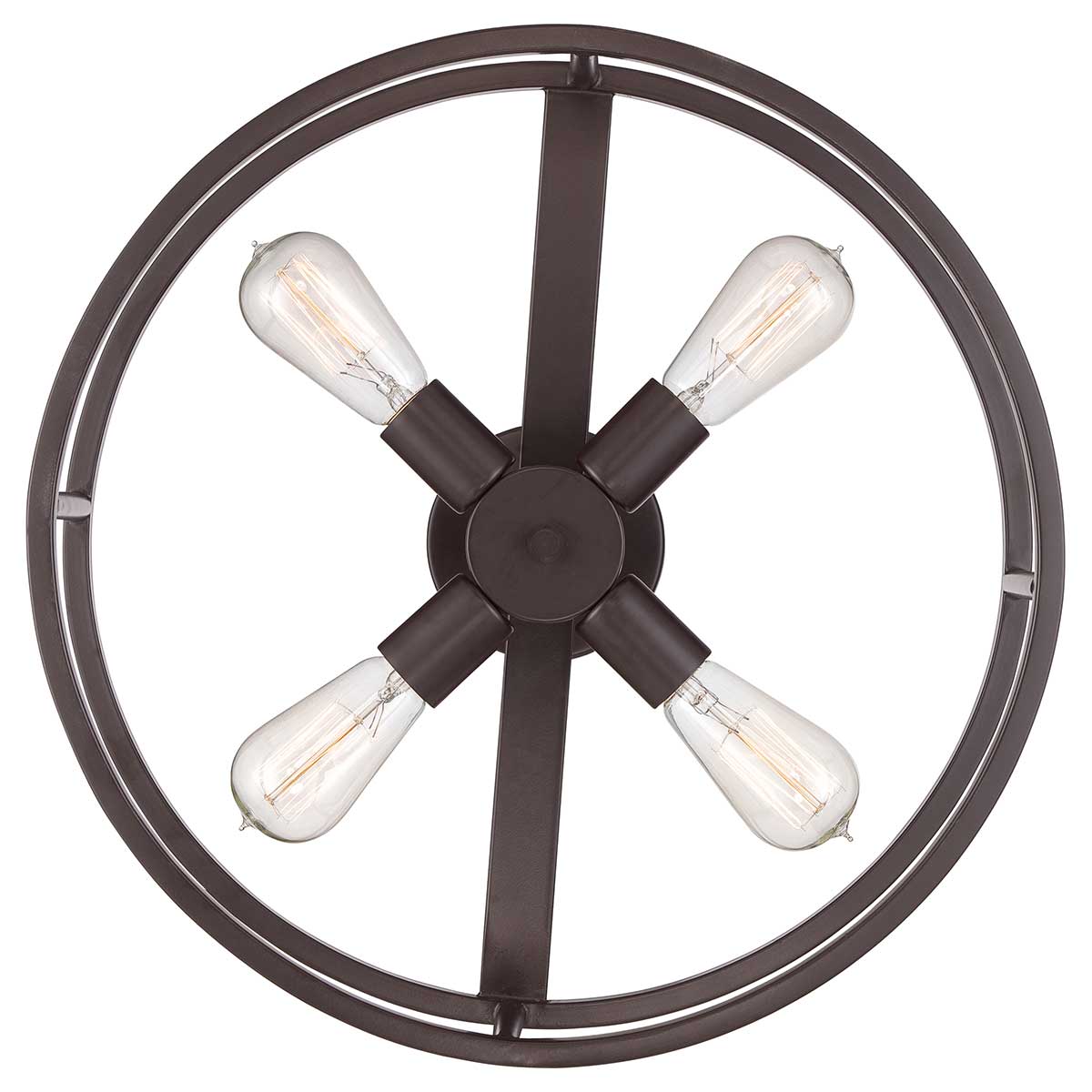 New Harbor 4 Light Semi-Flush - Western Bronze E27