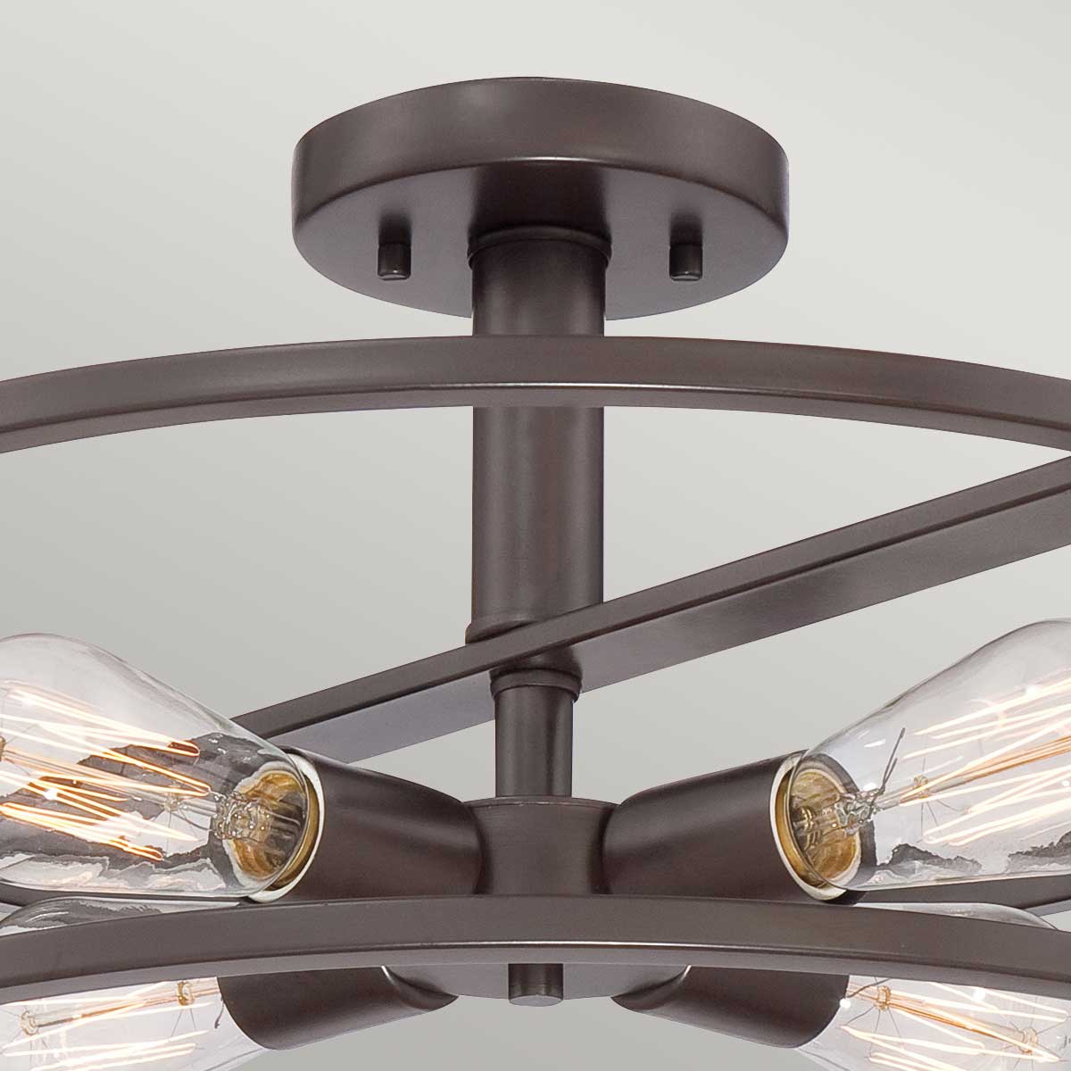 New Harbor 4 Light Semi-Flush - Western Bronze E27