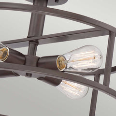 New Harbor 4 Light Semi-Flush - Western Bronze E27