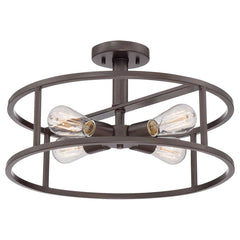 New Harbor 4 Light Semi-Flush - Western Bronze E27