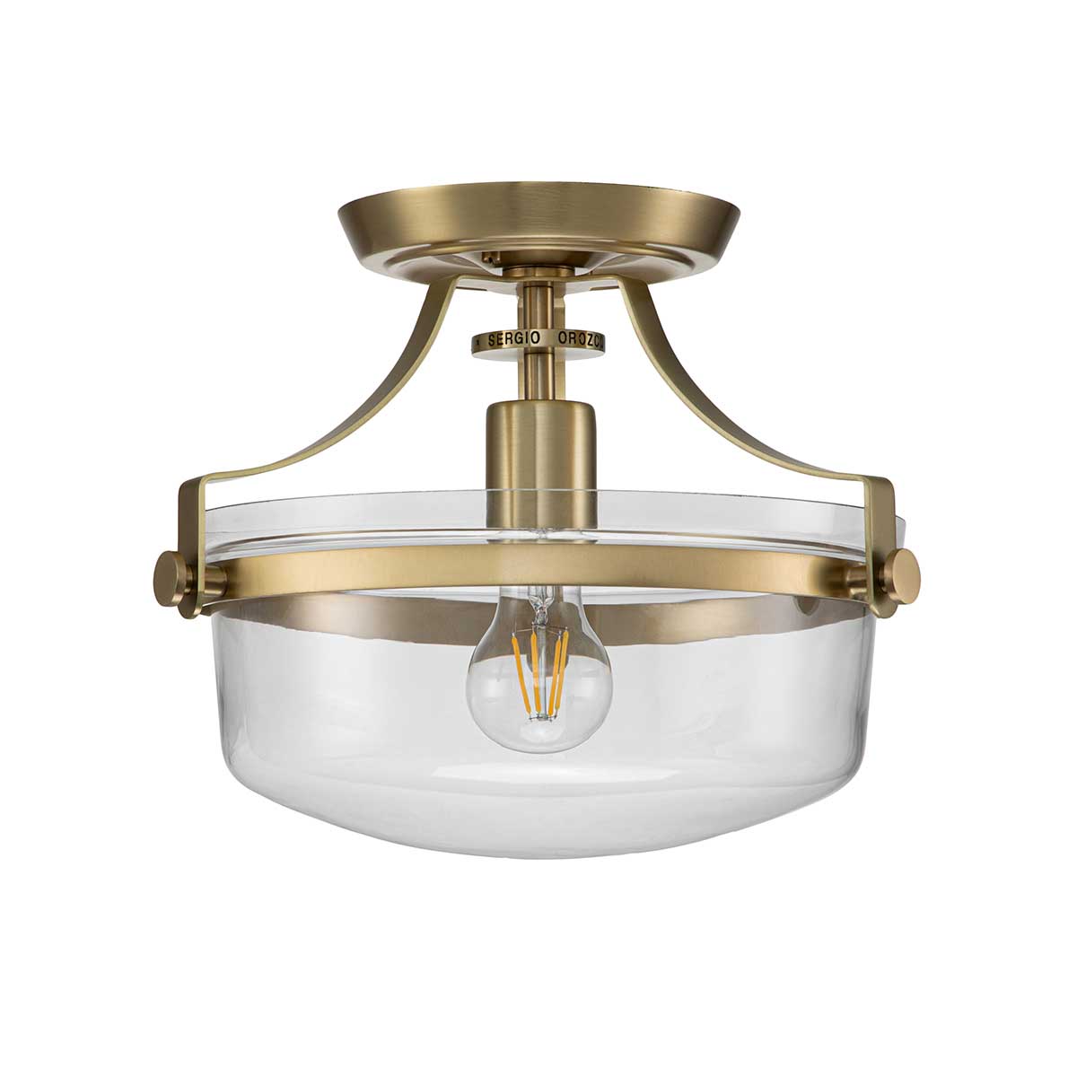 Penn Station 1 Light Semi-Flush - In Various Finishes E27
