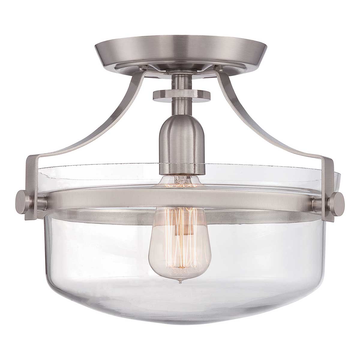 Penn Station 1 Light Semi-Flush - In Various Finishes E27