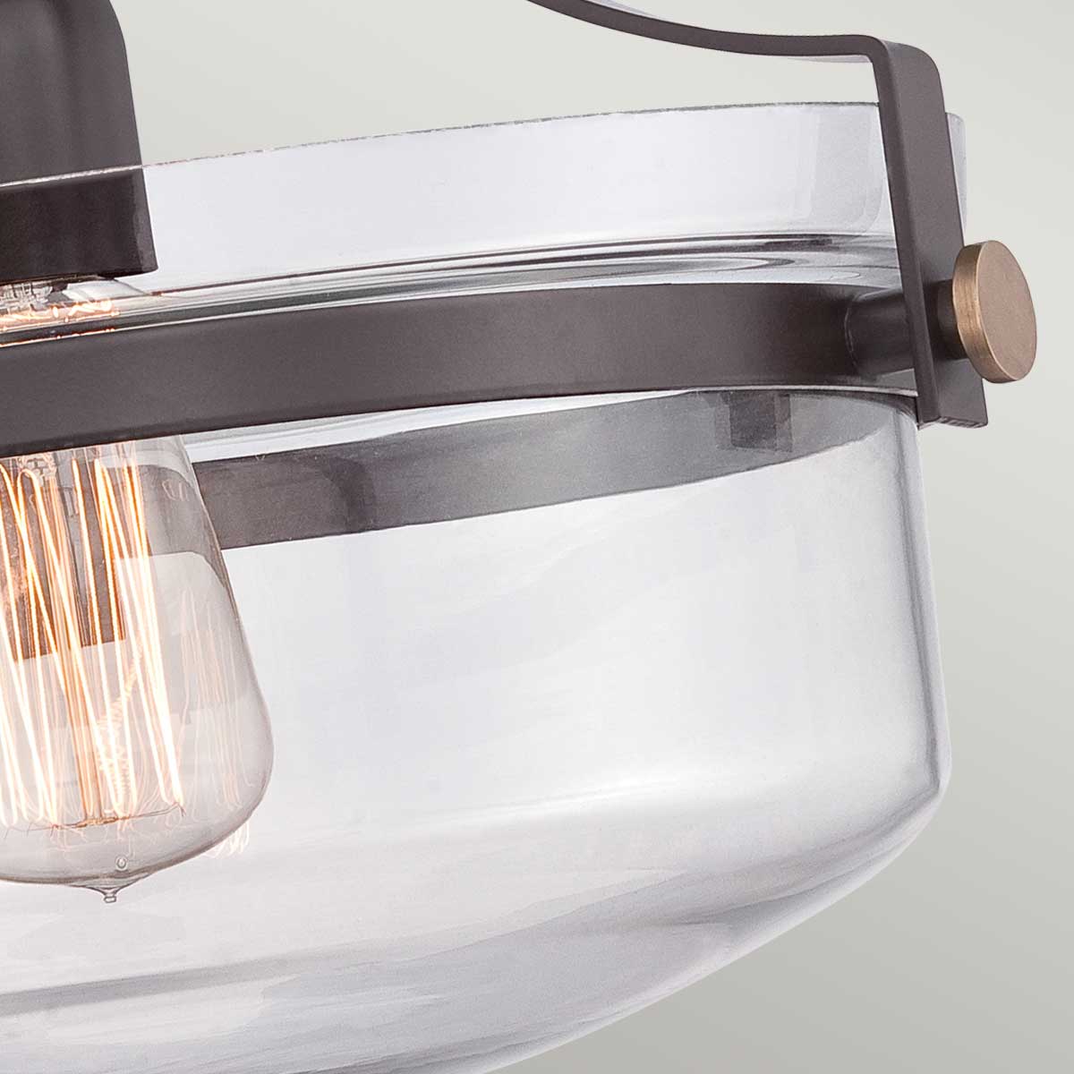 Penn Station 1 Light Semi-Flush - In Various Finishes E27